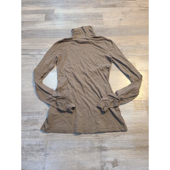 Decree small women's light brown, tan long sleeve turtle neck top - Picture 2 of 6